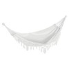 Outsunny Extra Large Boho Hammock with Macrame Tassel Fringe, Includes Carrying Bag, Indoor Outdoor Tree Hammock for Porch, Backyard, Camping, White - 4 of 4