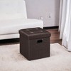 15" Ottoman with Storage, Folding Footstool, Storage Ottoman Bench, Cube Storage Chest Bedroom Bench with Storage 660 lb Load Capacity - 3 of 4