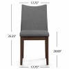 Upholstered Dining Chairs Set of 2, Modern Dining Chairs with Wood Legs, Fabric Side Chair for Dining Room Living Room-Christopher Knight Home - 4 of 4