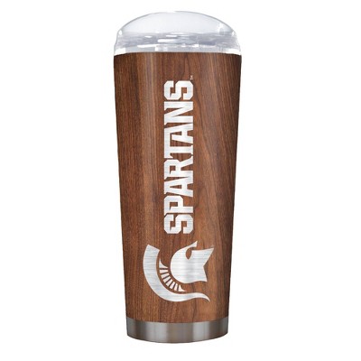 NCAA Michigan State Spartans 18oz Woodgrain Stainless Steel Roadie Tumbler