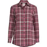 Lands' End Blake Shelton x Lands' End Women's Flannel Boyfriend Fit Long Sleeve Shirt