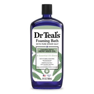 Dr Teal's Hemp Seed Bergamot & Citrus Foaming Bubble Bath - 34 fl oz - 1 of 4