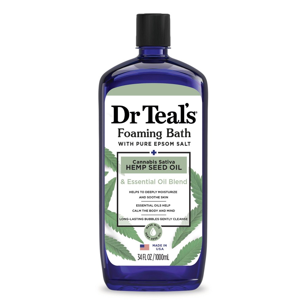 Photos - Other Bathroom Accessories Dr Teal's Hemp Seed Bergamot & Citrus Foaming Bubble Bath - 34 fl oz
