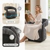 Chenille Swivel Barrel Accent Chair with Curved Backrest, Wide Seat Upholstered Lounge Armchair for Living Room Bedroom-3irtyhousy - 2 of 4