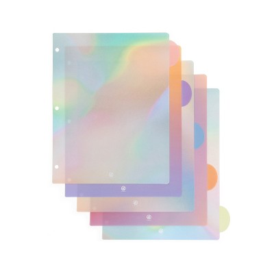 U Brands 5 Tab Poly Dividers Lucent Dreams