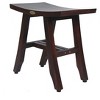 DecoTeak® Satori® 18" Teak Wood Shower Bench in Woodland Brown Finish - 3 of 4