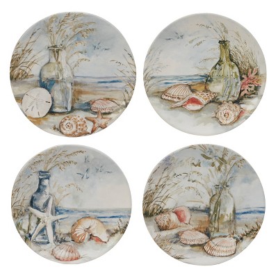 Set of 4 Coastal Landscape Assorted Salad/Dining Plates - Certified International
