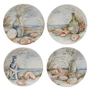 Set of 4 Coastal Landscape Assorted Salad/Dining Plates - Certified International - 1 of 4
