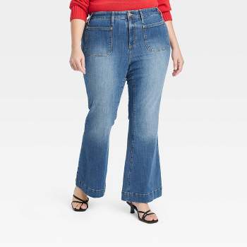 Women's High-Rise Relaxed Flare Jeans - Ava & Viv™