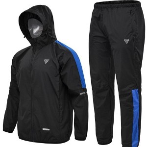 RDX Sports Sauna Suit Weight Loss, Full Body Sweat Heat Suit with Hood, Anti Rip Silver Back Long Sleeves Tracksuit, Boxing MMA Slimming Gym - 1 of 1