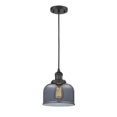 Bell - 1 Light Cord Hung Mini Pendant In Industrial Style-10 Inches Tall and 8 Inches Wide