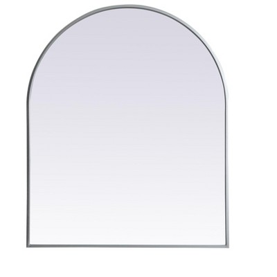 Elegant Lighting Metal Frame Arch Mirror 30x36 Inch in Silver