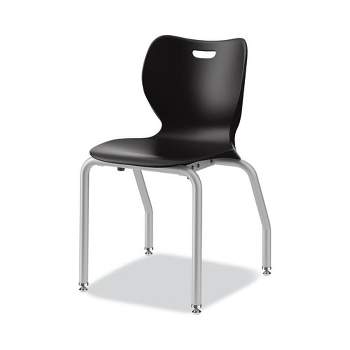 HON SmartLink Four-Leg Chair, 19.5" x 19.63" x 31", Onyx Seat, Onyx Base, 4/Carton