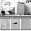 Tangkula Bathroom Floor Cabinet Storage Organizer Cupboard w/ 4 Drawers Adjustable Shelf - 4 of 4