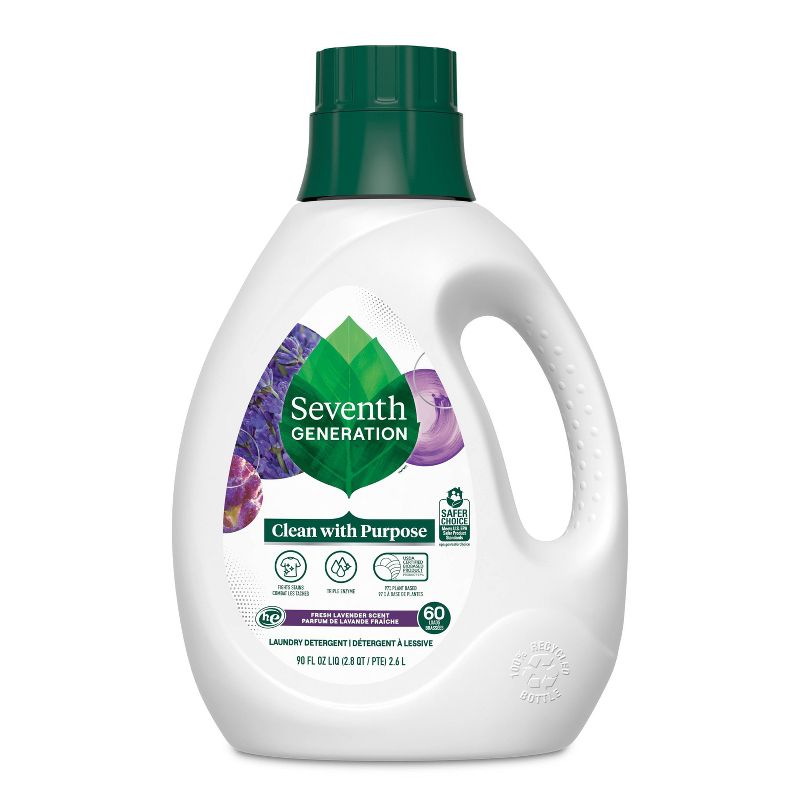 Seventh Generation Liquid Laundry Detergent Soap - Fresh Lavender Scent, 1 of 8