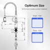 DOMETOUR Spring Kitchen Faucet, 3 Modes Pull Down Sprayer, Single Handle & Deck Plate, 360° Rotation, Spot Resistant Stainless Steel for RV Bar Home - 2 of 4