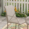Set of 6 Outdoor Stacking Patio Dining Armchairs, All-Weather Garden Chairs for Restaurant, Cafe and Home Use - 4 of 4