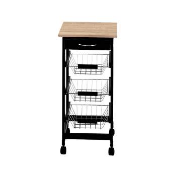 The Lakeside Collection Kitchen Cart with Shelving