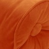 Edie@Home 7"x18" Velvet Neck Roll Throw Pillow Orange: Plush Cylinder Bolster, Zippered, Indoor Decor - 3 of 4