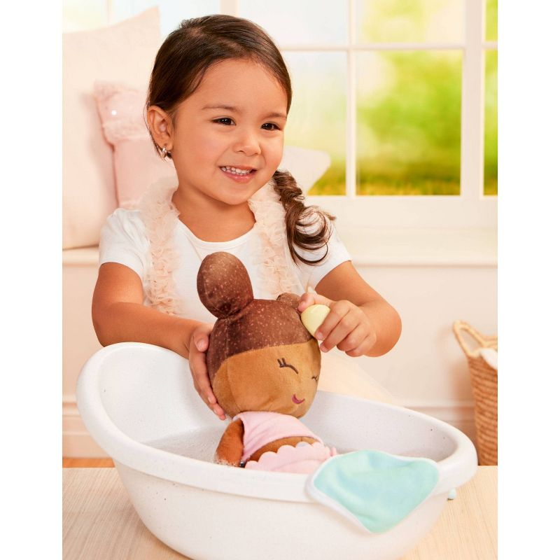 LullaBaby Bath Plush Doll For Real Water Play - Light Brown Hair, 4 of 9