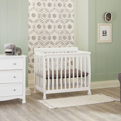 White Wooden 4-in-1 Convertible Mini Crib and Dresser Set