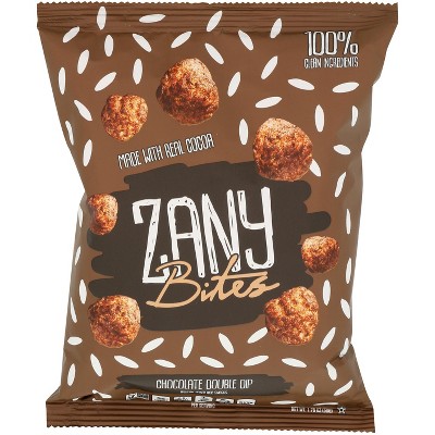 Zany Bites - Rice Snack - Chocolate Double Dip - Case of 5 - 1.75 oz