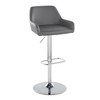 30" Contemporary Swivel Adjustable Barstool with Padded Back and Rounded T Footrest for Kitchen or Home Bar, Set of 2 - 2 of 4