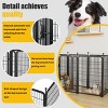 Akoasm 52.40 inch 8 Panels 40" Height Heavy Duty Dog Fence Puppy Pen-White - 2 of 4