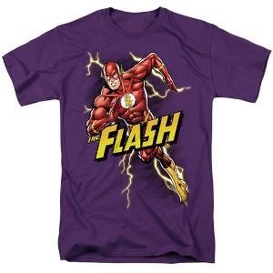 Jla Bolt Run Adult T-Shirt - 1 of 4