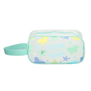 Unique Bargains Durable Cosmetic Bag Green 1 Pc - 1 of 4
