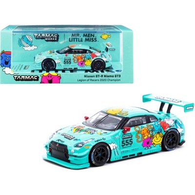 Nissan GT-R Nismo GT3 #555 Jonathan Wong Mr. Men Little Miss Legion of Racers Overall Champion 2020 1/64 Diecast by Tarmac Works