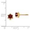 Black Bow Jewelry Kids 4mm Synthetic Garnet & 14k Yellow Gold Screw Back Stud Earrings - 2 of 3