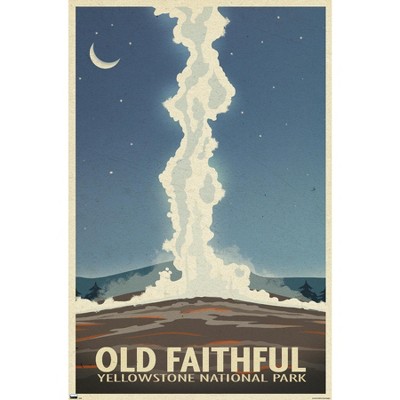 Trends International Old Red Truck - Old Faithful Framed Wall Poster Prints