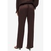 ellos Women's Plus Size Satin Wide Leg Pull-On Pant - 3 of 4