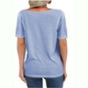 Imily Bela Womens T Shirt Deep V Neck Short Sleeve Casual Fit Basic Fashion Top - 2 of 4