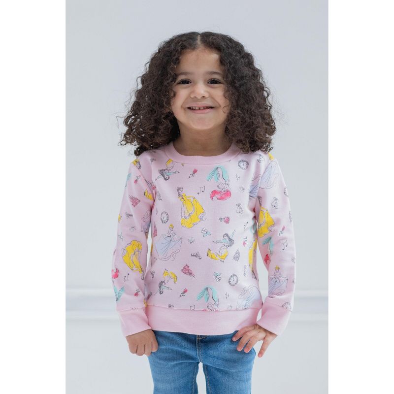 Disney Frozen Minnie Mouse Princess Moana Nightmare Before Christmas Toy Story Lion King Lilo & Stitch Girls Pullover Sweatshirt Little Kid to Big, 2 of 8