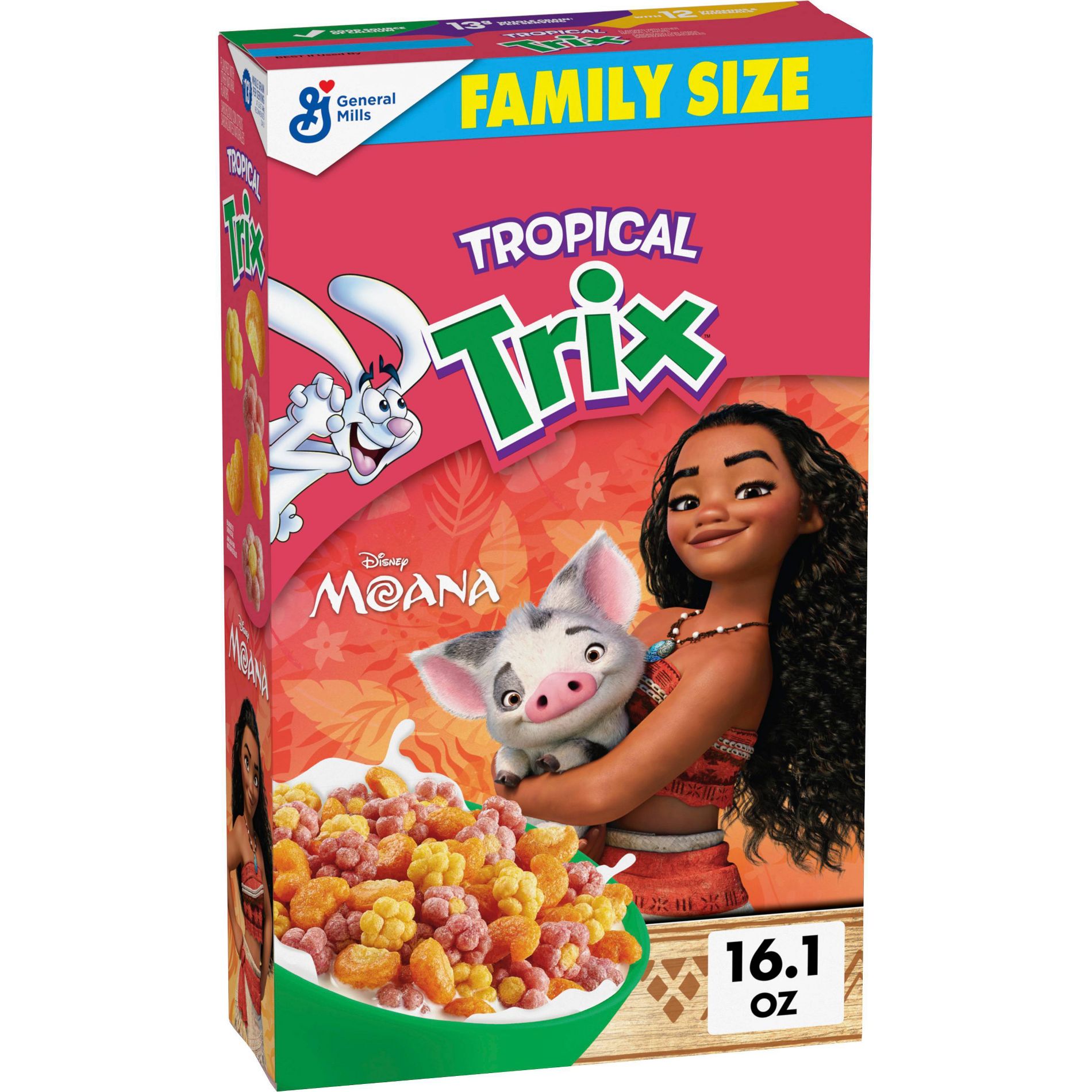 Trix Tropical Moana Family Size Breakfast Cereal - 16.1oz