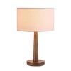 11.8" Brushed Antique Bronze Metal Table Lamp with Linen Cylinder Shade for Bedside, Living Room, Workspace, Bar, Hotel, or Display - 4 of 4