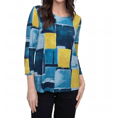Women's ARTHOUSE KNITS TILES EASY TEE TOP - habitat