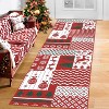 Washable Christmas Doormat, Non-Slip Red Snowflake Rug for Entrance, Kitchen and Indoor Use - 2 of 4