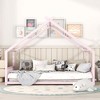 Elegant Full-Size Metal Bed with House Design Frame for Stylish Bedrooms - 2 of 4