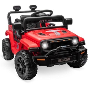 Ride On Truck for Kids, 12V Battery Powered Toy Car with Remote Control, Spring Suspension, LED Headlight and Music, for Girls Boys - 1 of 4