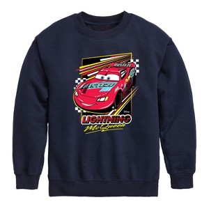 Boys' - Cars - Lightning Mcqueen Graphic Long Sleeve Fleece Sweatshirt - 1 of 4