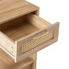 XIYUYEU 15.75" Rattan Nightstand with 1 Drawer and Open Storage Bedside Table End Table - 3 of 4