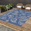 Cynthia Haller Classic blue and gold paisley Outdoor Rug - Deny Designs - 3 of 4
