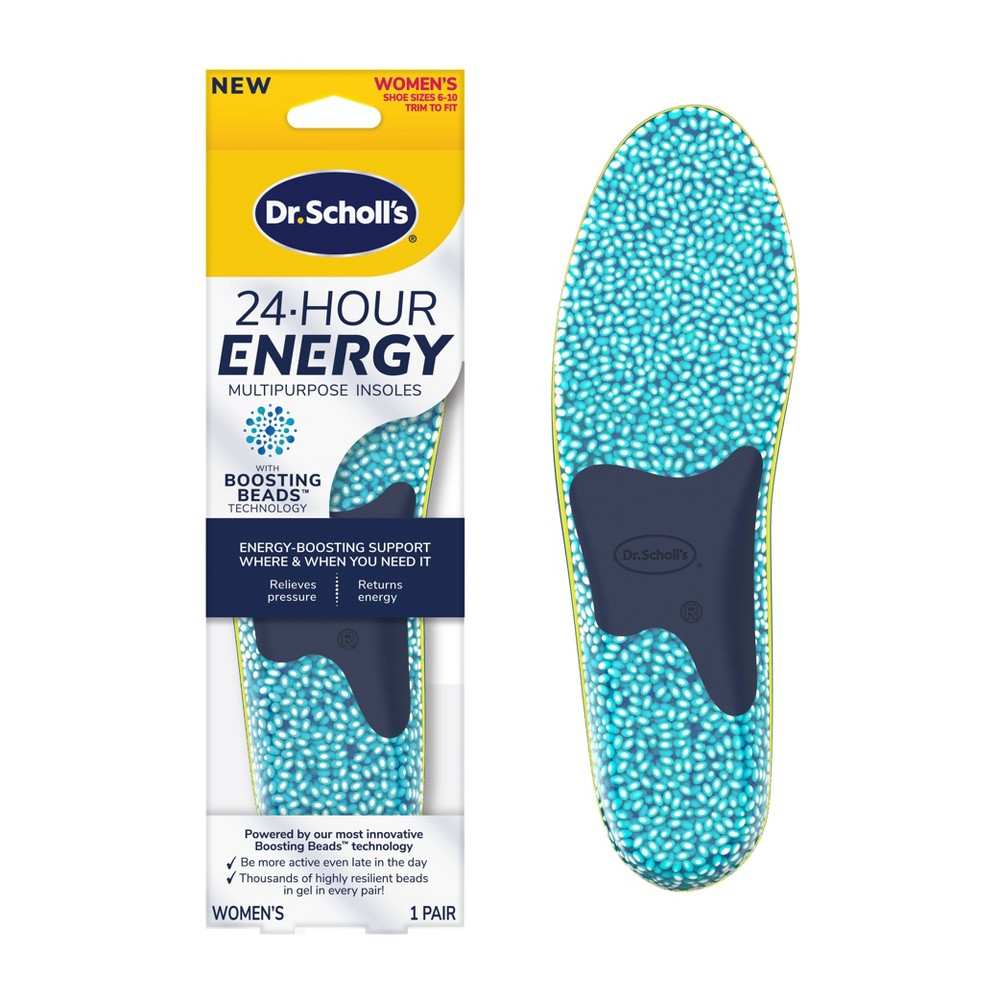 Dr. Scholl's 24-Hour Energy Multipurpose Insoles, Trim to Fit, Women's Shoe Size 6-10 - 1 Pair