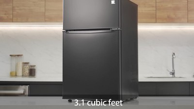 Kenmore 3.1 cu-ft Refrigerator - Black: Energy Star Certified, Mini Fridge for Dorm, Manual Defrost, Adjustable Shelves, 2 of 7, play video