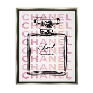 Stupell Industries Glam Perfume Bottle With Words Pink Black - 1 of 4