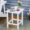 Outsunny Patio Side Table, 18" Square Outdoor End Table, HDPE Plastic Tea Table for Adirondack Chair, Backyard or Lawn - 2 of 4