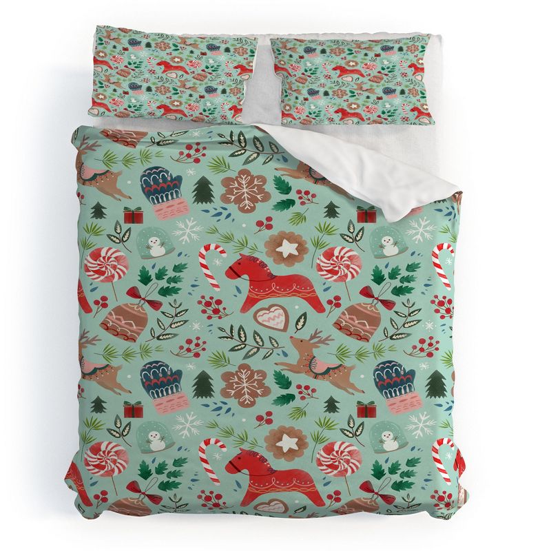 Pimlada Phuapradit Christmas gingerbread Duvet Cover + Pillow Sham(s) - Deny Designs, 1 of 5